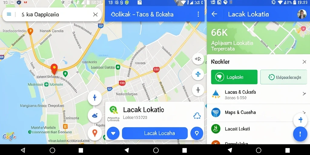 Antarmuka aplikasi Lacak Lokasi 66K yang intuitif dan informatif.