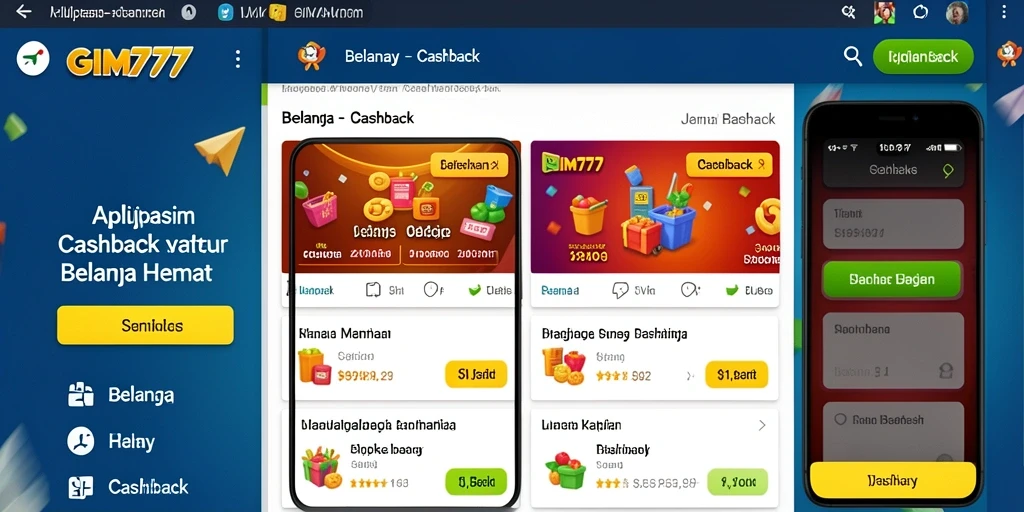 Tampilan antarmuka GIM777 saat memberikan cashback dari merchant.