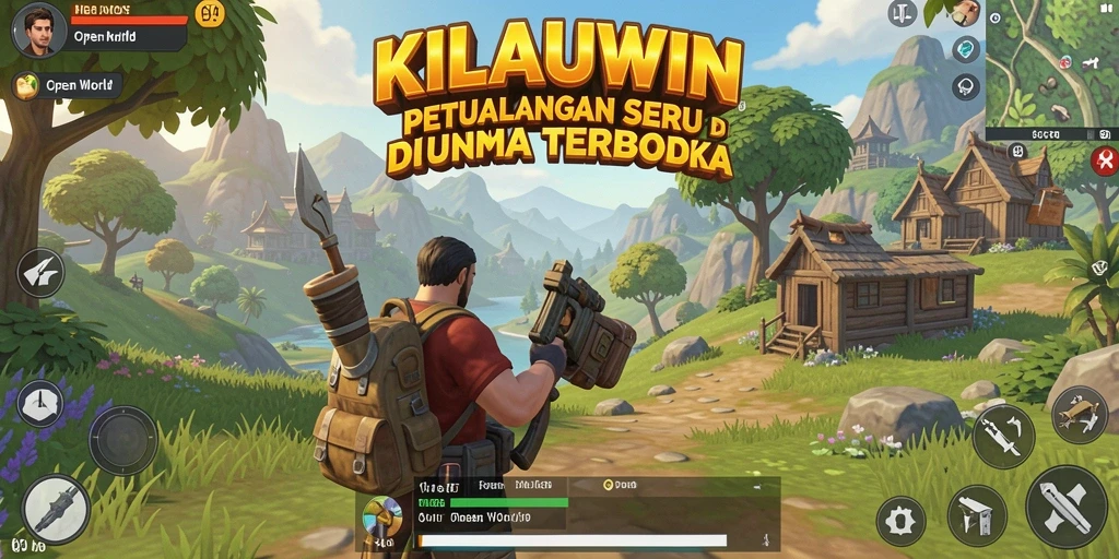 Tampilan antarmuka KILAUWIN dengan elemen Open World yang menakjubkan.