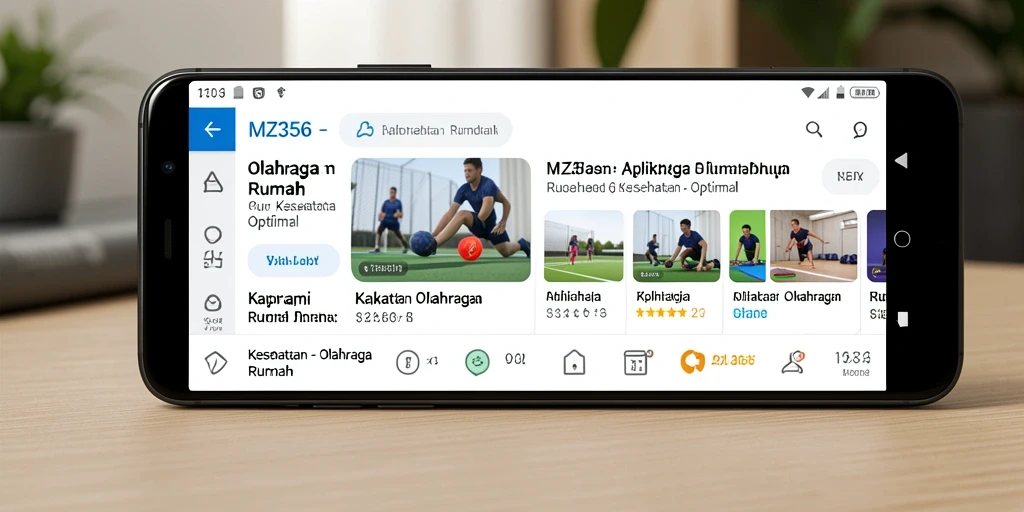 Tampilan antarmuka aplikasi olahraga MZ356 yang user-friendly.