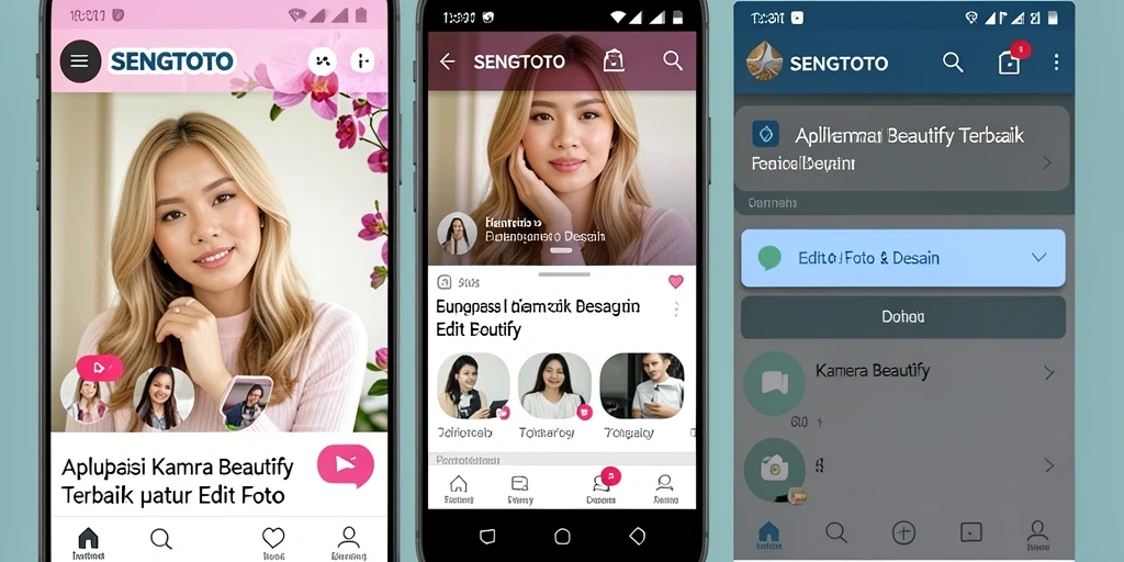 Tampilan antarmuka aplikasi SENGTOTO yang memudahkan editing foto.