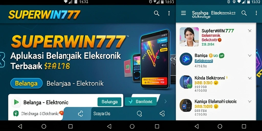 Antarmuka aplikasi SUPERWIN777 yang intuitif dan menarik.