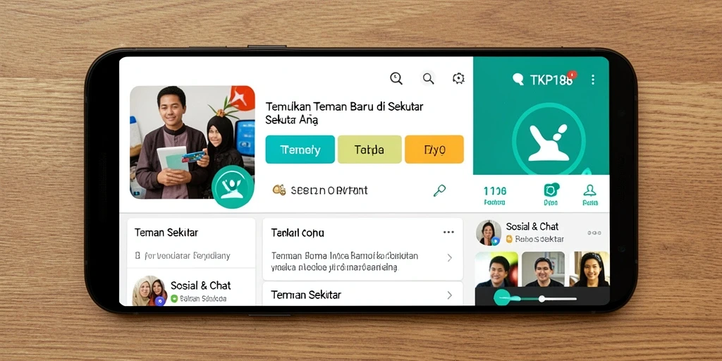 Antarmuka TKP188 yang menarik dan sederhana untuk mencari teman baru.
