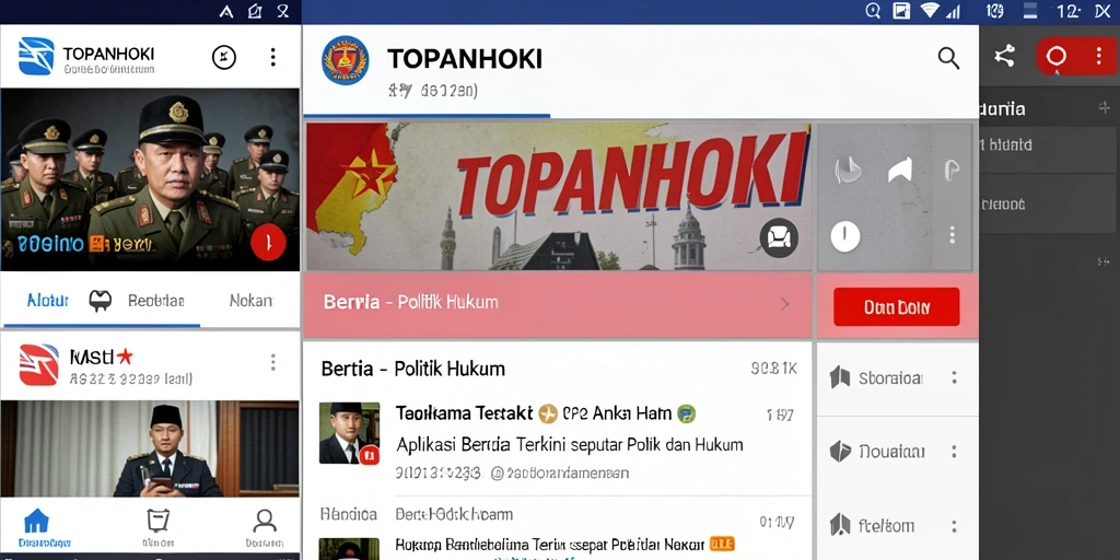 Tampilan antarmuka aplikasi TOPANHOKI yang informatif dan menarik.