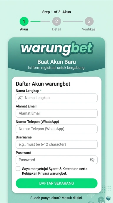 Panduan Registrasi Akun Baru Warungbet untuk Pengguna Android